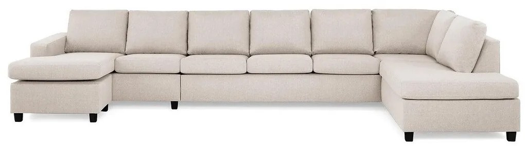 Γωνιακός Καναπές Scandinavian Choice C178, Μαύρο, Beige, 407x199x79cm, Πόδια: Πλαστική ύλη | Epipla1.gr