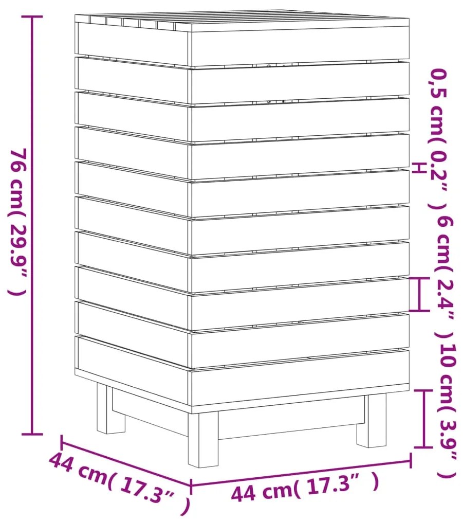 ΚΑΛΑΘΙ ΡΟΥΧΩΝ ΜΑΥΡΟ 44 X 44 X 76 ΕΚ. ΑΠΟ ΜΑΣΙΦ ΞΥΛΟ ΠΕΥΚΟΥ 833332