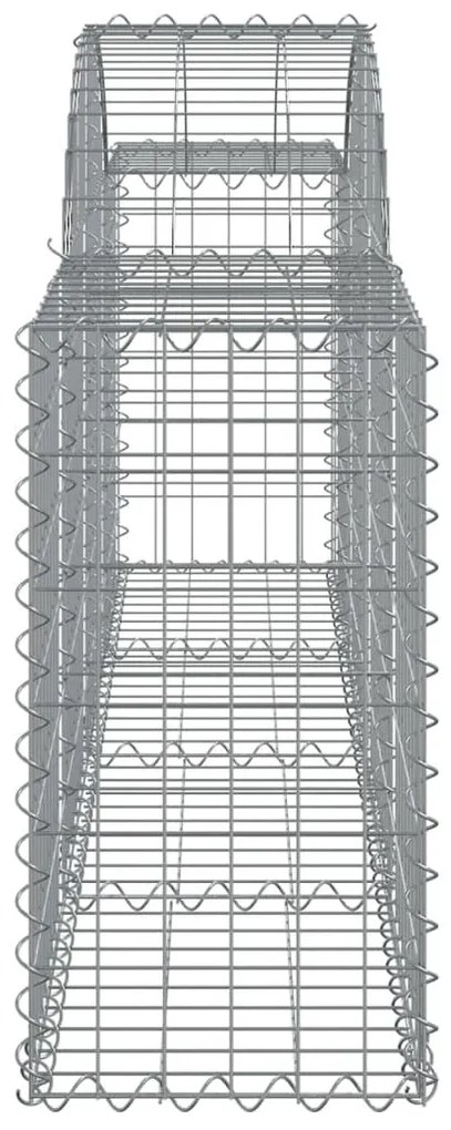 Συρματοκιβώτια Τοξωτά 20 τεμ. 200x30x60/80 εκ. Γαλβαν. Ατσάλι - Ασήμι