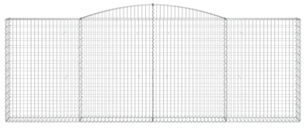 vidaXL Συρματοκιβώτια Τοξωτά 8 τεμ. 400x30x140/160 εκ. Γαλβαν. Ατσάλι