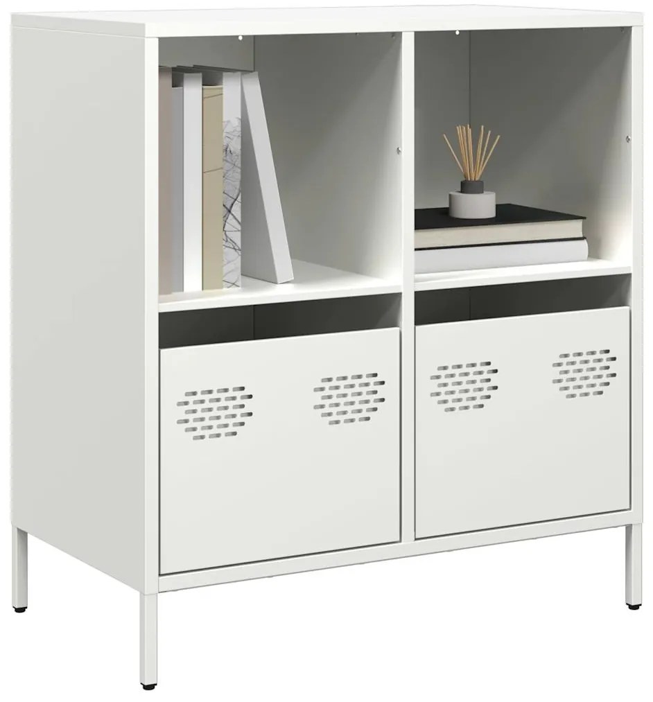 vidaXL Ντουλάπι Λευκό 68x39x73,5 εκ. από Χάλυβα Ψυχρής Έλασης