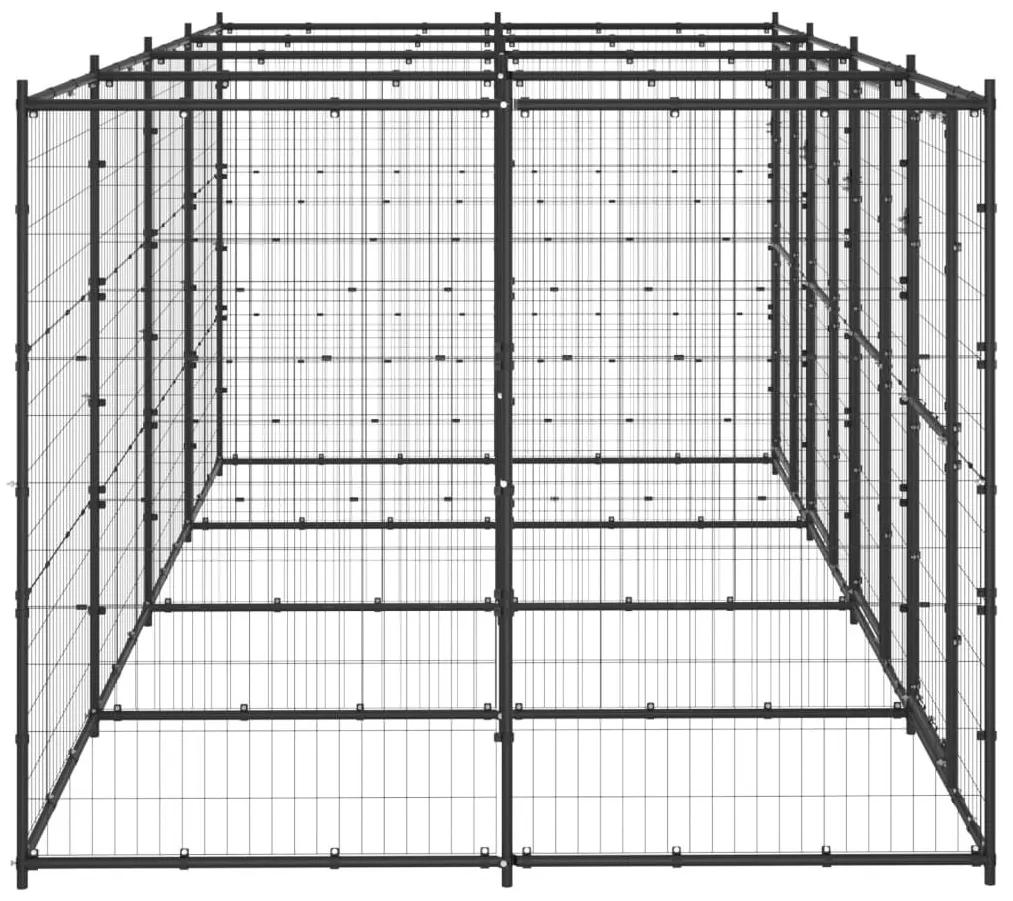 Κλουβί Σκύλου Εξωτερικού Χώρου 9,68 μ² από Ατσάλι - Μαύρο