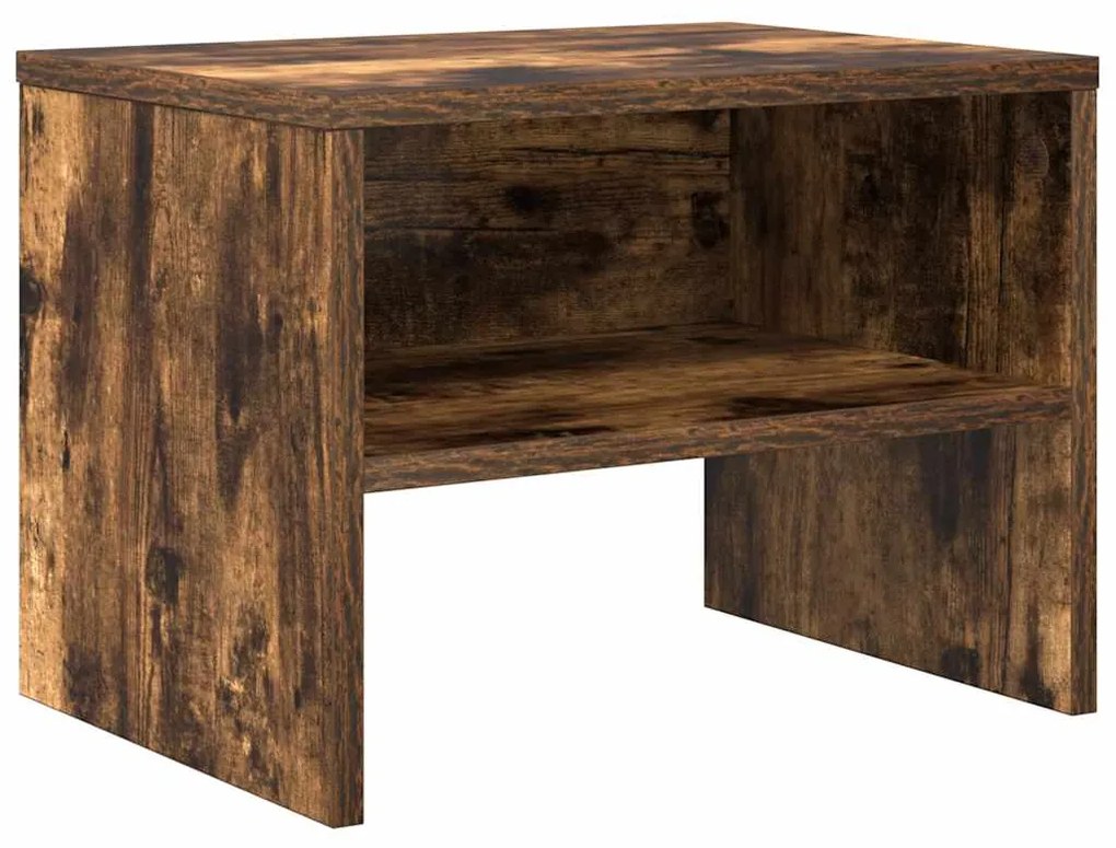 vidaXL Κομοδίνο Καπνιστή βελανιδιά 40x30x30 εκ. από Επεξεργασμένο Ξύλο