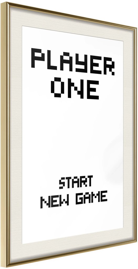 Αφίσα - Player One - 20x30 - Χρυσό - Με πασπαρτού