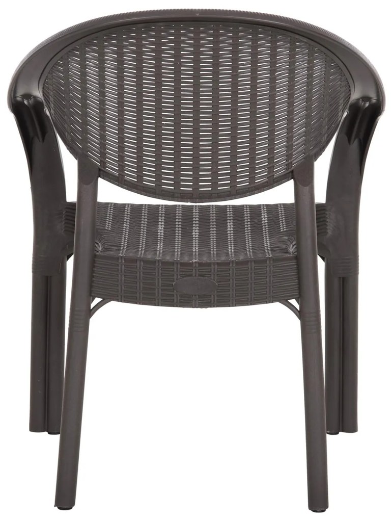 ΠΟΛΥΘΡΟΝΑ ΠΟΛΥΠΡΟΠΥΛΕΝΙΟΥ FETT  BAMBOO LOOK-ΚΑΦΕ 63x59x81Υεκ. 63x59x81 εκ.