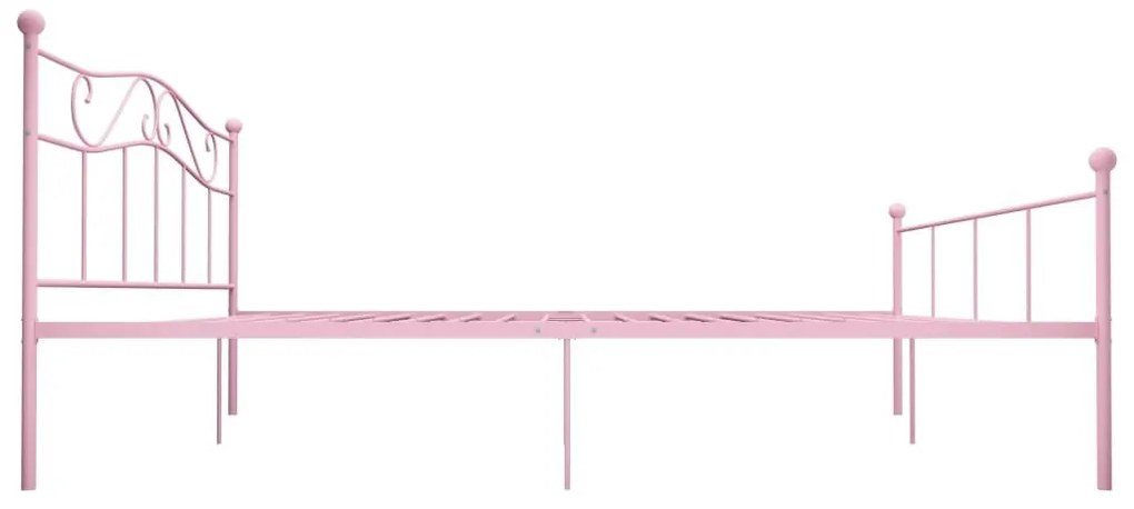 Πλαίσιο Κρεβατιού Ροζ 180 x 200 εκ. Μεταλλικό - Ροζ