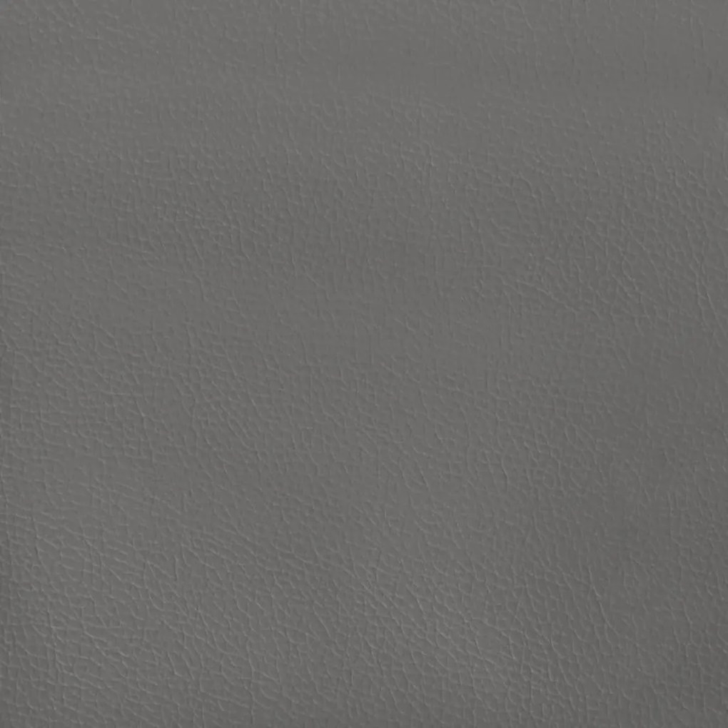 Κεφαλάρι με Πτερύγια Γκρι 183x23x118/128 εκ.Συνθετικό Δέρμα - Γκρι