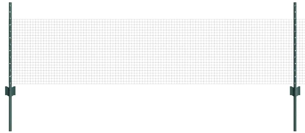 vidaXL Τεντώτο με στήριγμα Πράσινο 0,5 x 25 μ. Ατσάλι