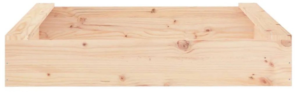 vidaXL Αμμοδόχος με Καθίσματα Τετράγωνη από Μασίφ Ξύλο Πεύκου