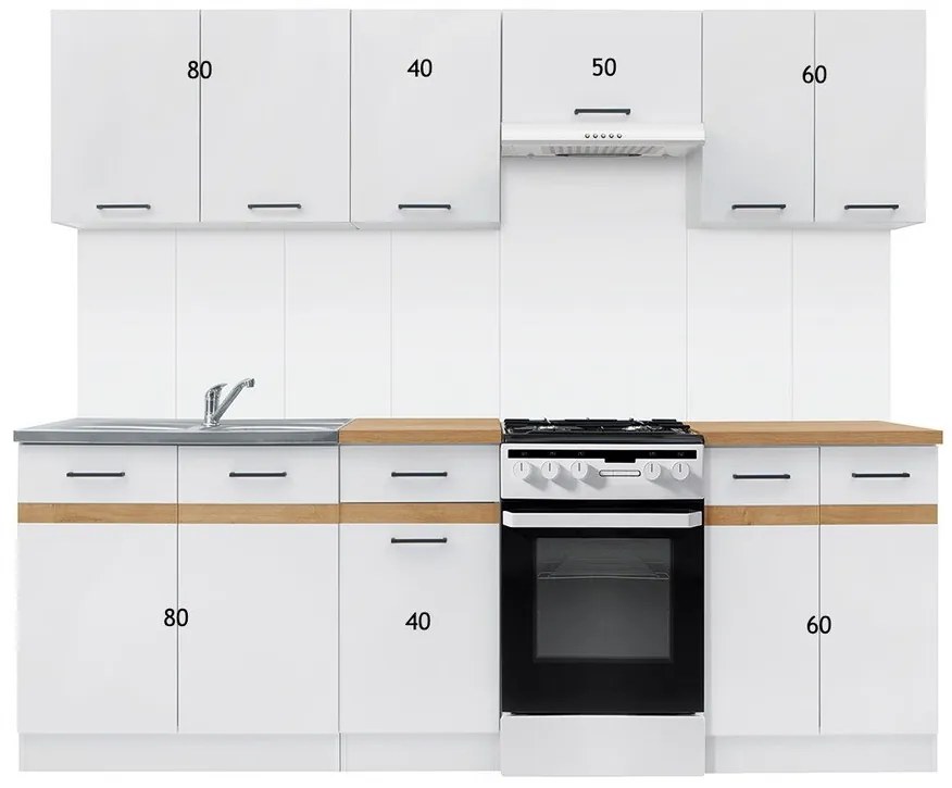 Σετ κουζίνας Econ plus 120, 230x60cm, Πάγκος, Πλαστικοποιημένη μοριοσανίδα