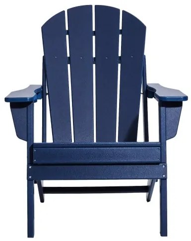 VEVOR Adirondack Chair Plastic Set of 2 All-Weather Folding Fire Pit Navy Blue