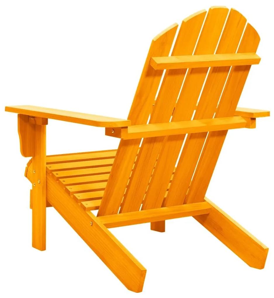 Καρέκλα Κήπου Adirondack Πορτοκαλί Μασίφ Ξύλο Ελάτης - Πορτοκαλί