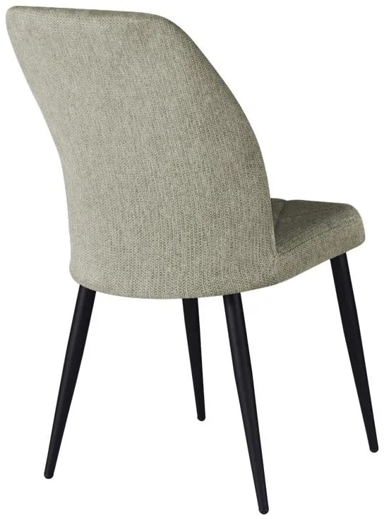 Καρέκλα Vika γκρι ύφασμα-πόδι μαύρο μέταλλο 48x58x90εκ 48x58x90 εκ.
