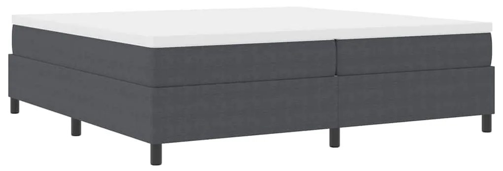 vidaXL Κρεβάτι με ελατήρια Σκούρο γκρι 200 x 200 cm Βελούδο