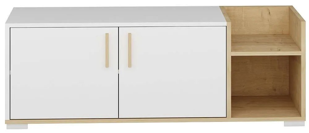 Παπουτσοθήκη Sunrise 475OLV1805 110x35x49,8cm Oak-White Μοριοσανίδα, Μελαμίνη