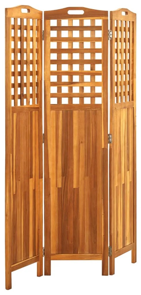 vidaXL Διαχωριστικό Δωματίου 3 Πάνελ 121x2x170 εκ. Μασίφ Ξύλο Ακακίας