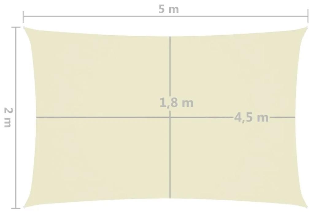 Πανί Σκίασης Ορθογώνιο Κρεμ 2 x 5 μ. από Ύφασμα Oxford - Κρεμ
