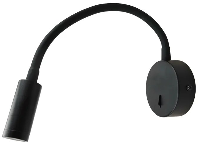 Φωτιστικό Επίτοιχο Aca SF1501LEDB ALIS Μαύρο Ματ (Black Mat) 3200K