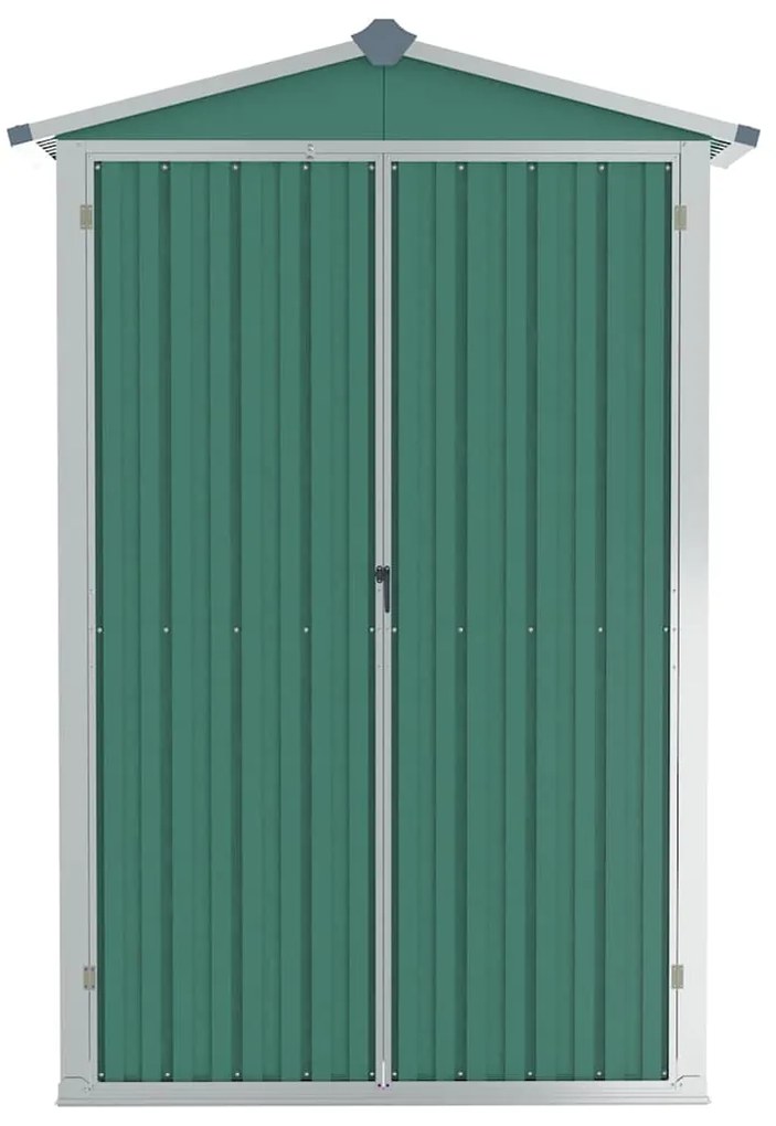 vidaXL Αποθήκη Κήπου Πράσινη 116x45x175 εκ. από Γαλβανισμένο Ατσάλι