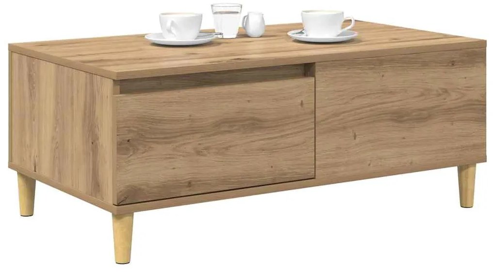 vidaXL Τραπεζάκι σαλονιού με συρτάρι Artisan Oak 90 x 50 x 35 cm