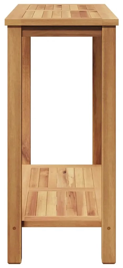 vidaXL Τραπεζάκι σαλονιού με ράφι Καφέ 85 x 35 x 75 εκ Μασίφ ξύλο teak