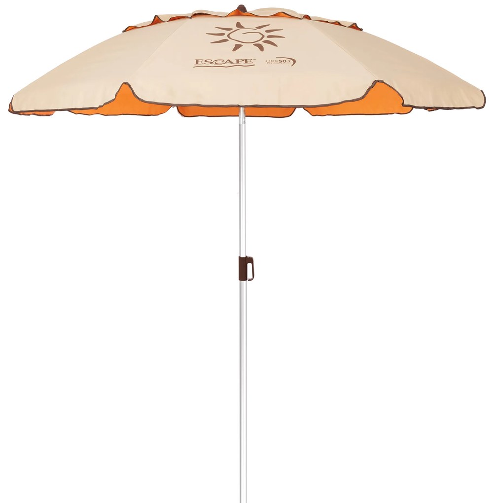 Escape Ομπρέλα Παραλίας Αλουμινίου 2m PE 180gsm UPF50+ Πορτοκαλί