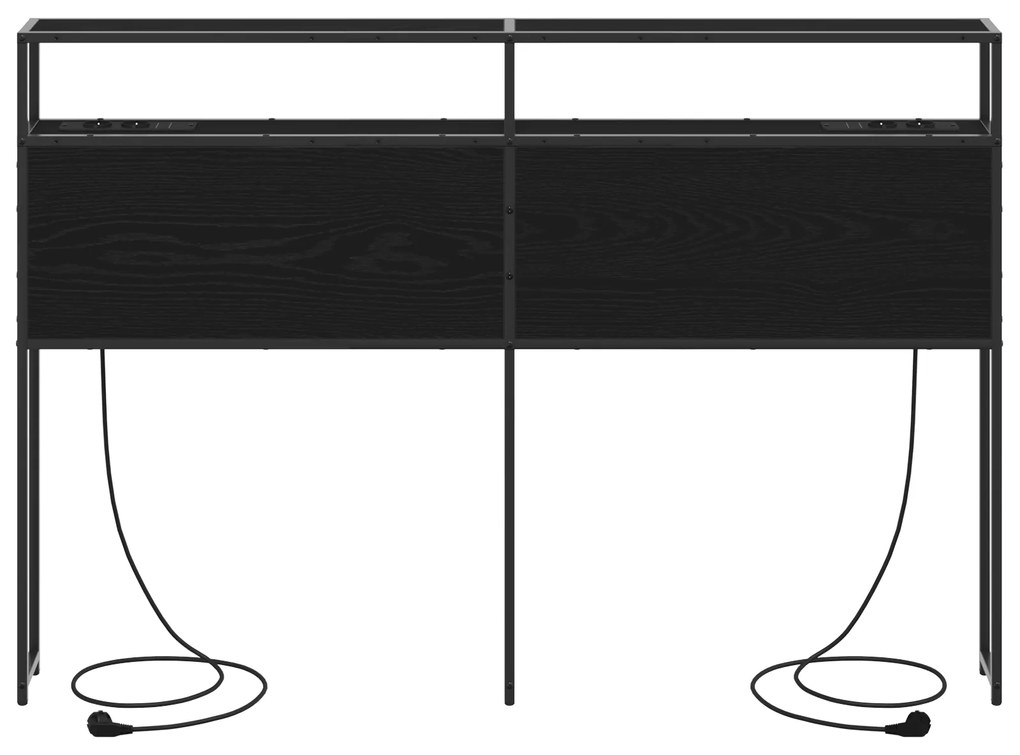 vidaXL Κεφαλάρι Αποθήκης Μαύρη δρυς 135 cm Επεξεργασμένο ξύλο