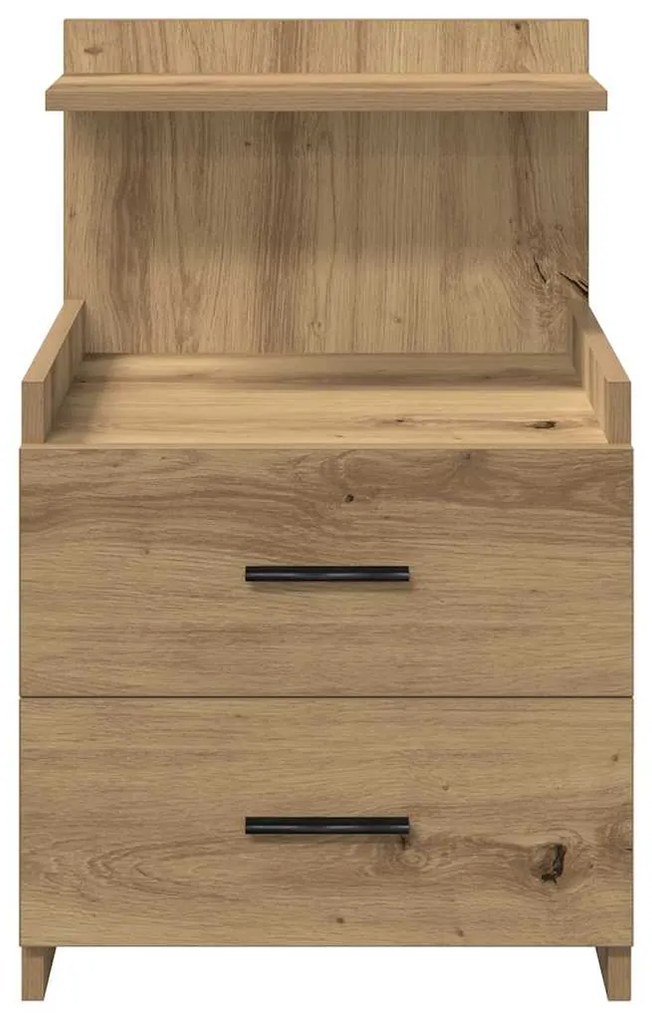 vidaXL Κομοδίνο με 2 Συρτάρια Artisan Oak 40x36,5x62 εκ.