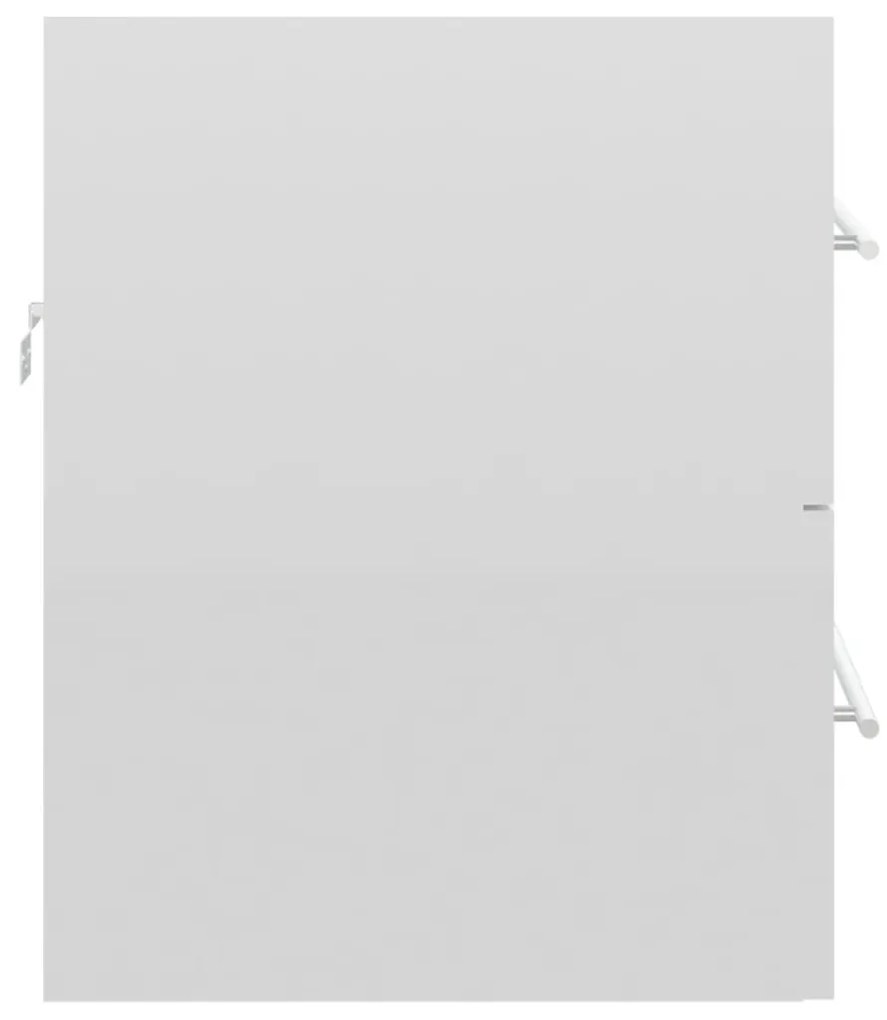 Ντουλάπι Νιπτήρα Γυαλιστερό Λευκό 60x38,5x48 εκ. από Επεξ. Ξύλο - Λευκό