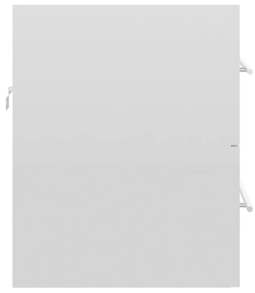 Ντουλάπι Νιπτήρα Γυαλιστερό Λευκό 60x38,5x48 εκ. Μοριοσανίδα - Λευκό