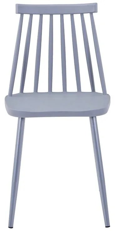 Καρέκλα Aurora I pp σε γκρι απόχρωση-πόδι μεταλλικό γκρι 43x48x79εκ 43x48x79 εκ.