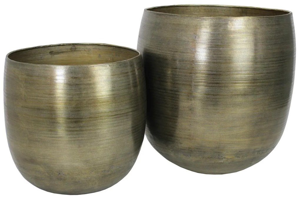Κασπώ ArteLibre Μπρονζέ Αλουμίνιο 54x54x61cm Σετ 2Τμχ-05152550