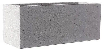 Supergreens Γλάστρα Πήλινη Ορθογώνια "Stone" Γκρι S 50x20x20 εκ.