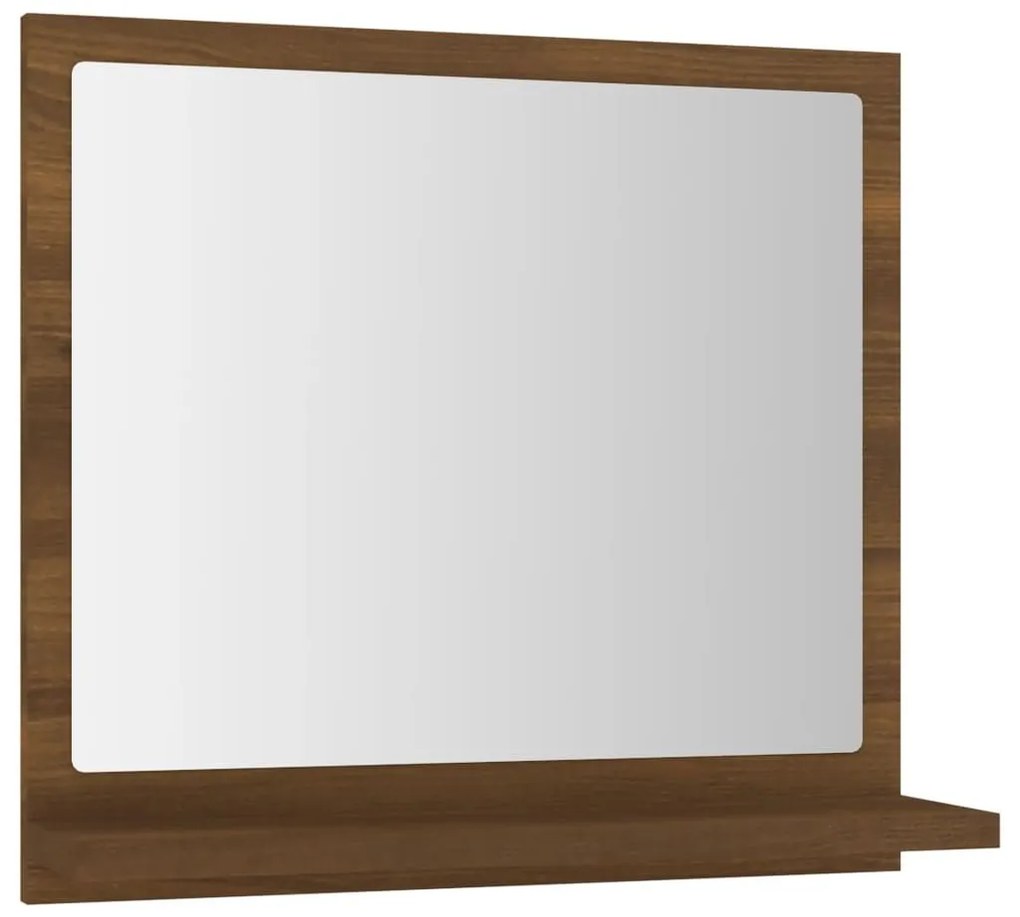 Καθρέφτης Μπάνιου Καφέ Δρυς 40x10,5x37 εκ. Επεξεργ. Ξύλο - Καφέ