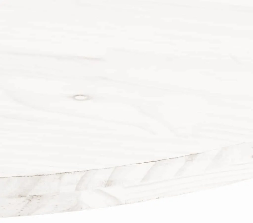 vidaXL Επιφάνεια Τραπεζιού Οβάλ Λευκή 100x50x2,5 εκ. Μασίφ Ξύλο Πεύκου