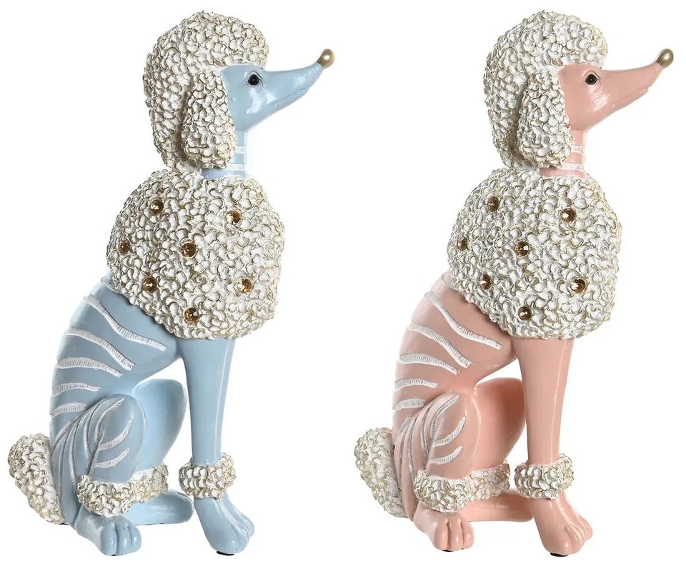 Διακοσμητική Φιγούρα DKD Home Decor 18 x 10 x 30,5 cm Scandi Μπλε Ροζ (x2)