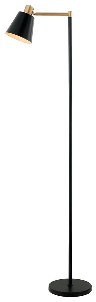 Φωτιστικό Δαπέδου 20216 1xE27 Max 25W Black Matt-Gold Matt Metal,Aluminum