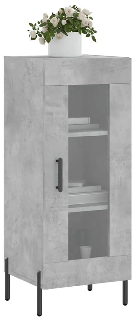 vidaXL Ντουλάπι Γκρι Σκυροδέματος 34,5x34x90 εκ. Επεξεργασμένο Ξύλο
