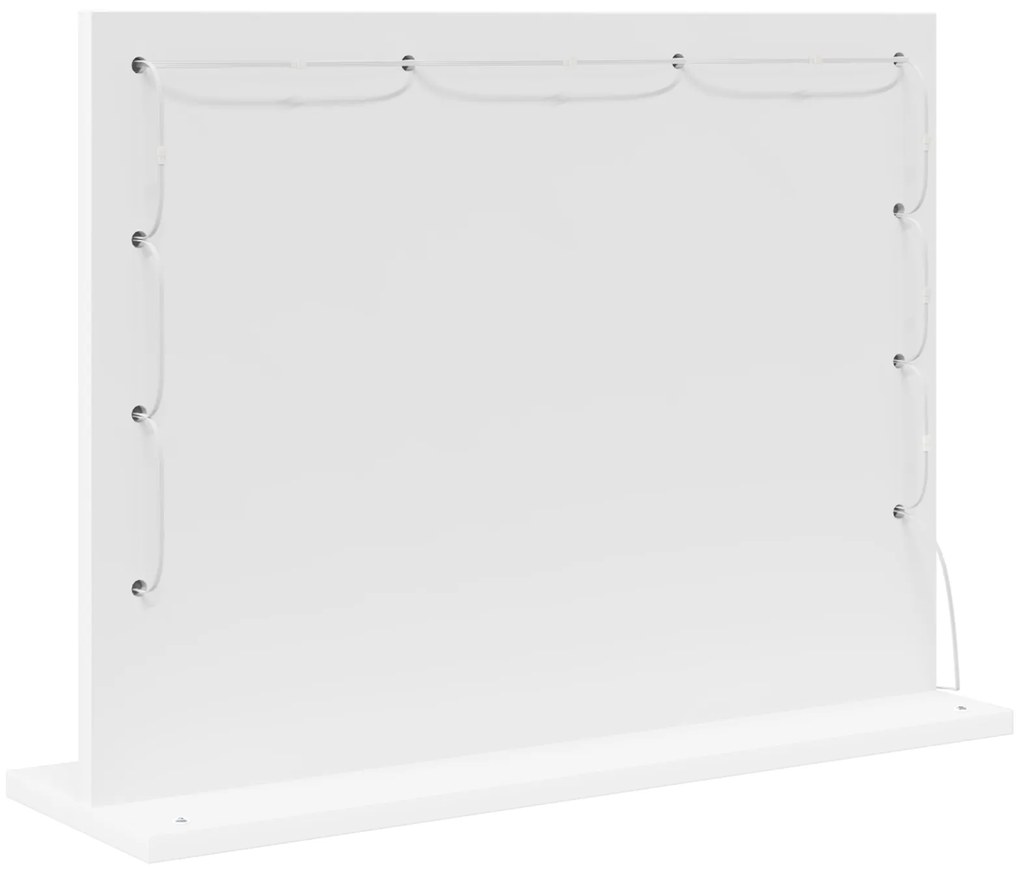 vidaXL Καθρέφτης Vanity  με LED φώτα Λευκό 60x45x18 εκ.