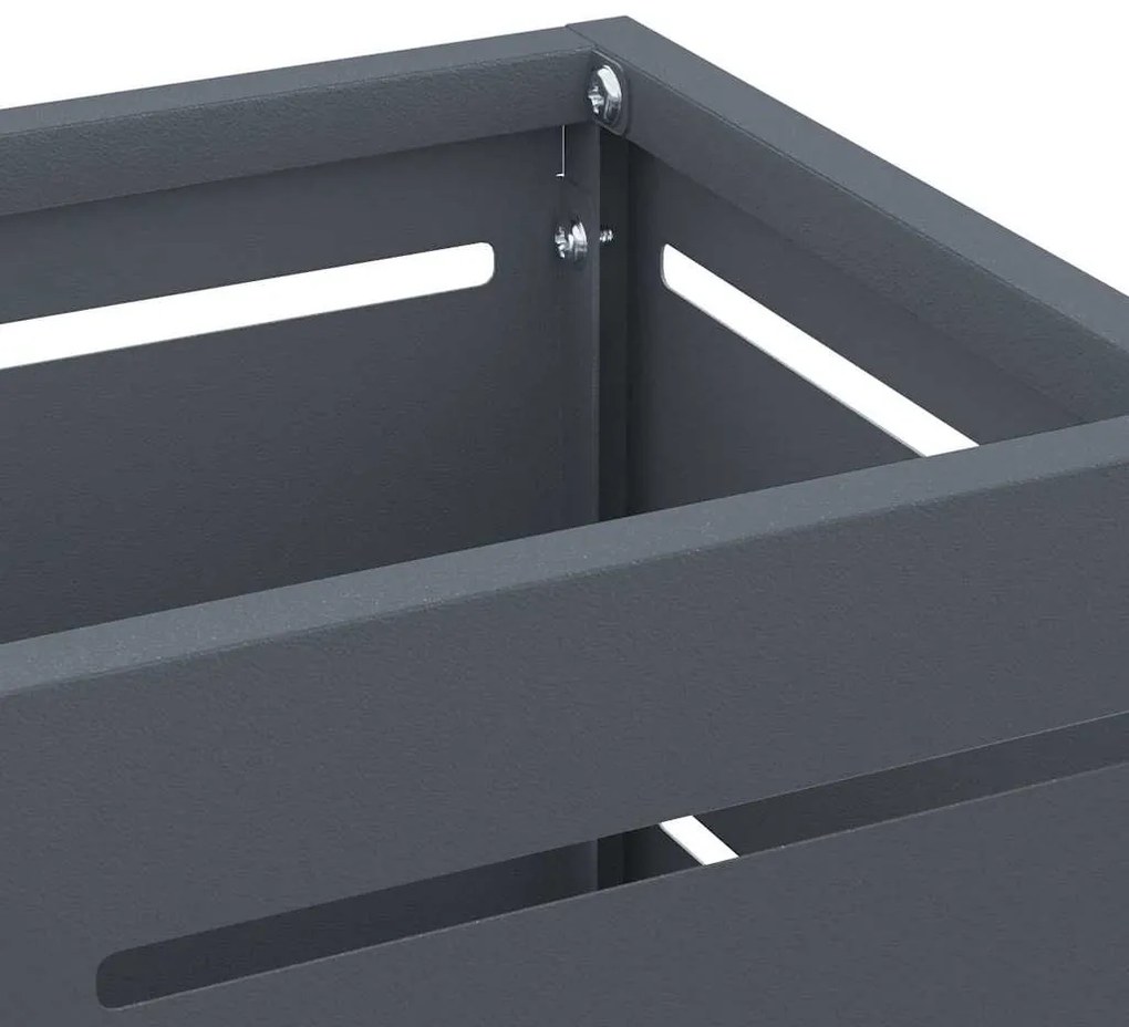 vidaXL Σχέδιο & βάση αποθήκευσης Ανθρακί 15.5 x 15.5 x 49 εκ Ατσάλι