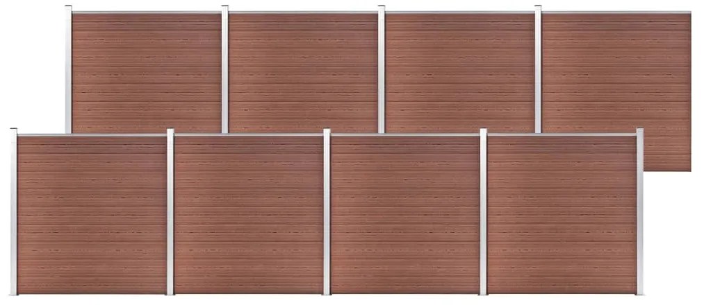 vidaXL Πάνελ Περίφραξης Καφέ 1391 x 186 εκ. από WPC