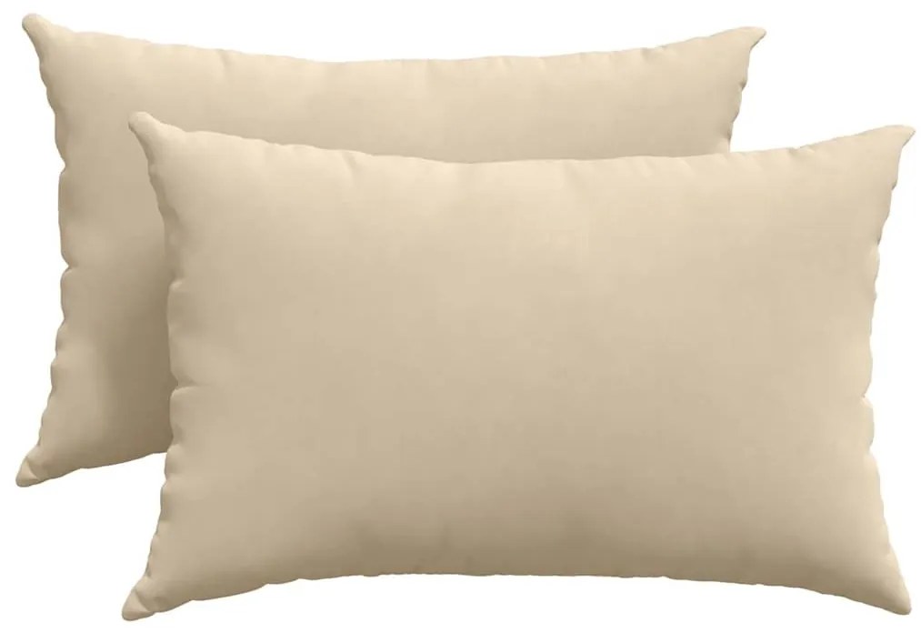 vidaXL Μαξιλάρι Καναπέ 2 pcs Κρεμ 60 x 40 cm ύφασμα