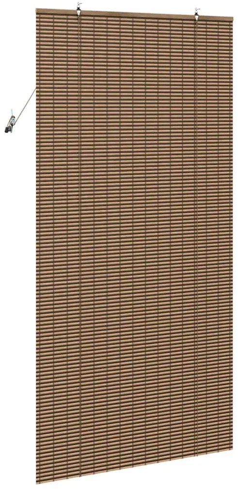 vidaXL Ρολό Παραθύρου με κουρτίνες Καφέ 110 x 220 cm Μπαμπού