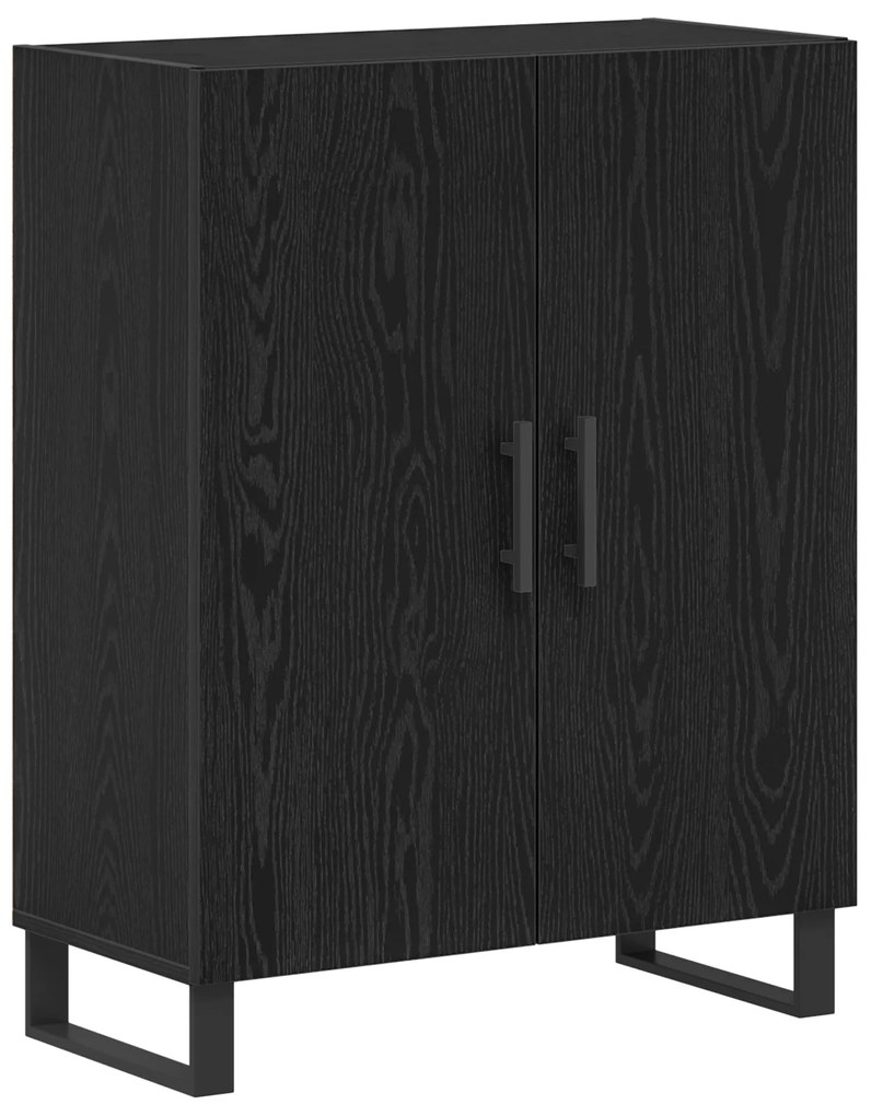 vidaXL Υψηλό έπιπλο Μαύρης Δρυός 69.5x34x180 εκ Μηχανικά κατασκευασμένο ξύλο