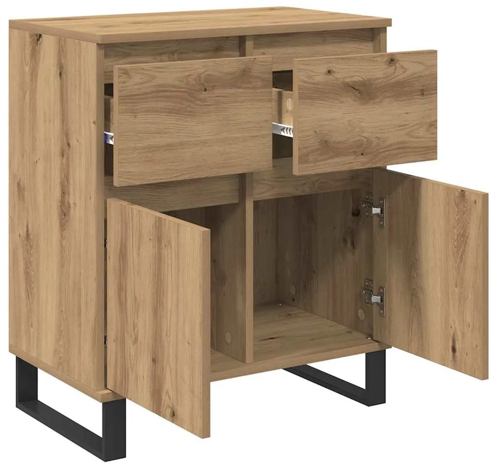 vidaXL Πλαϊνό γραφείο με συρτάρι Artisan Oak 60 x 35 x 70 cm