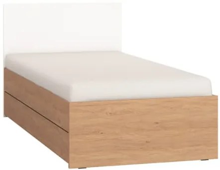 Κρεβάτι Simple-Φυσικό - Λευκό