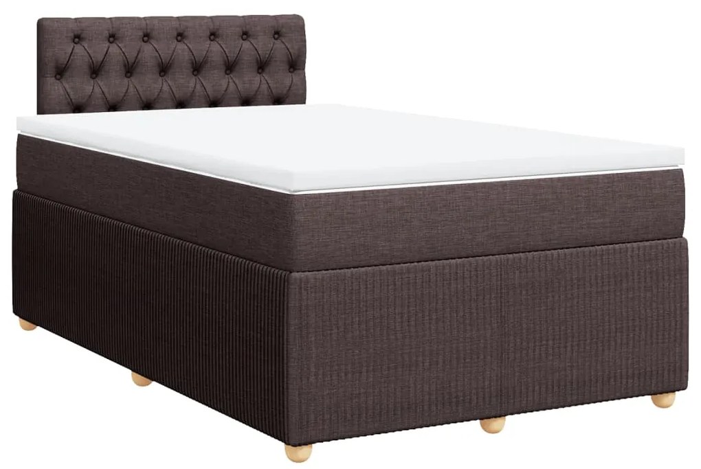 ΚΡΕΒΑΤΙ BOXSPRING ΜΕ ΣΤΡΩΜΑ ΣΚΟΥΡΟ ΚΑΦΕ 120X200 ΕΚ. ΥΦΑΣΜΑΤΙΝΟ 3289733