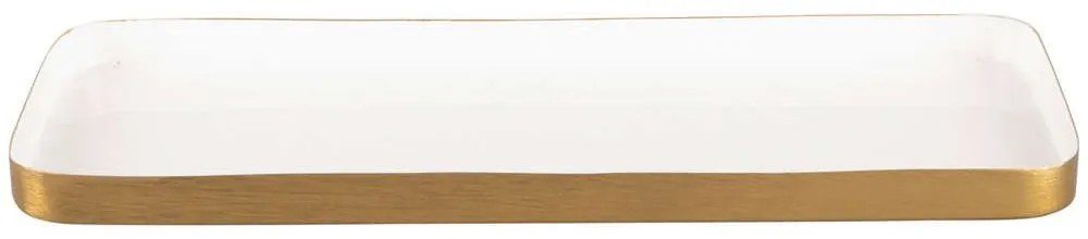 Πιατέλα Festive PT3855WH M 13x2cm White-Gold Present Time Metal