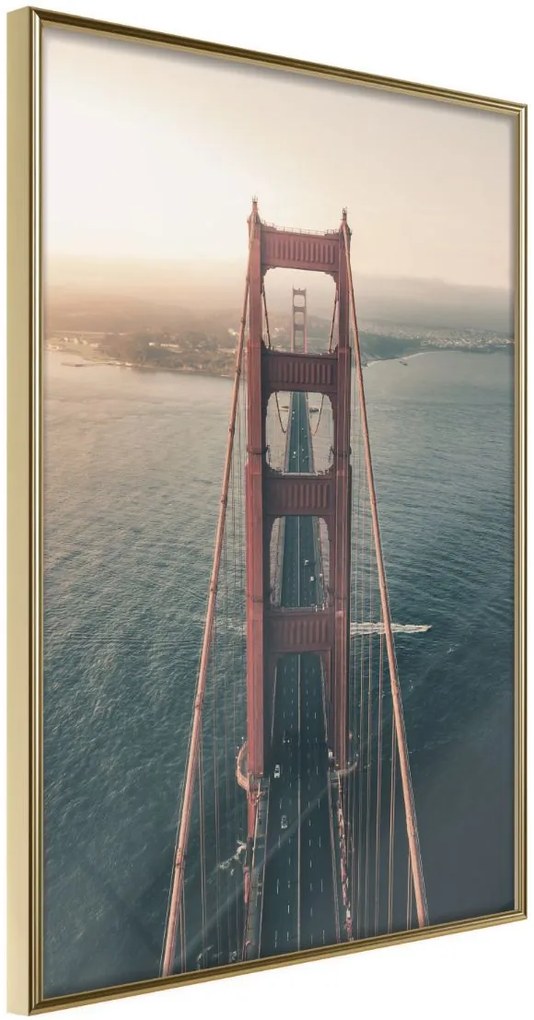 Αφίσα - Bridge in San Francisco I - 40x60 - Χρυσό - Χωρίς πασπαρτού