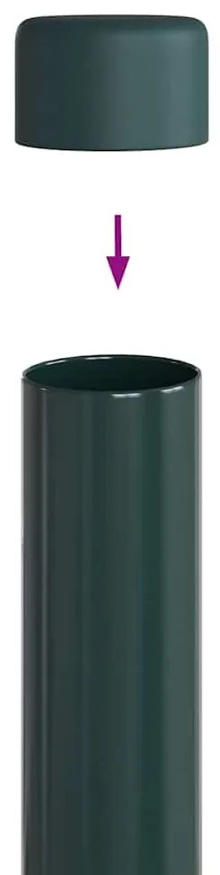 vidaXL Πό posts φράχτη 12 pcs Πράσινο 120 cm